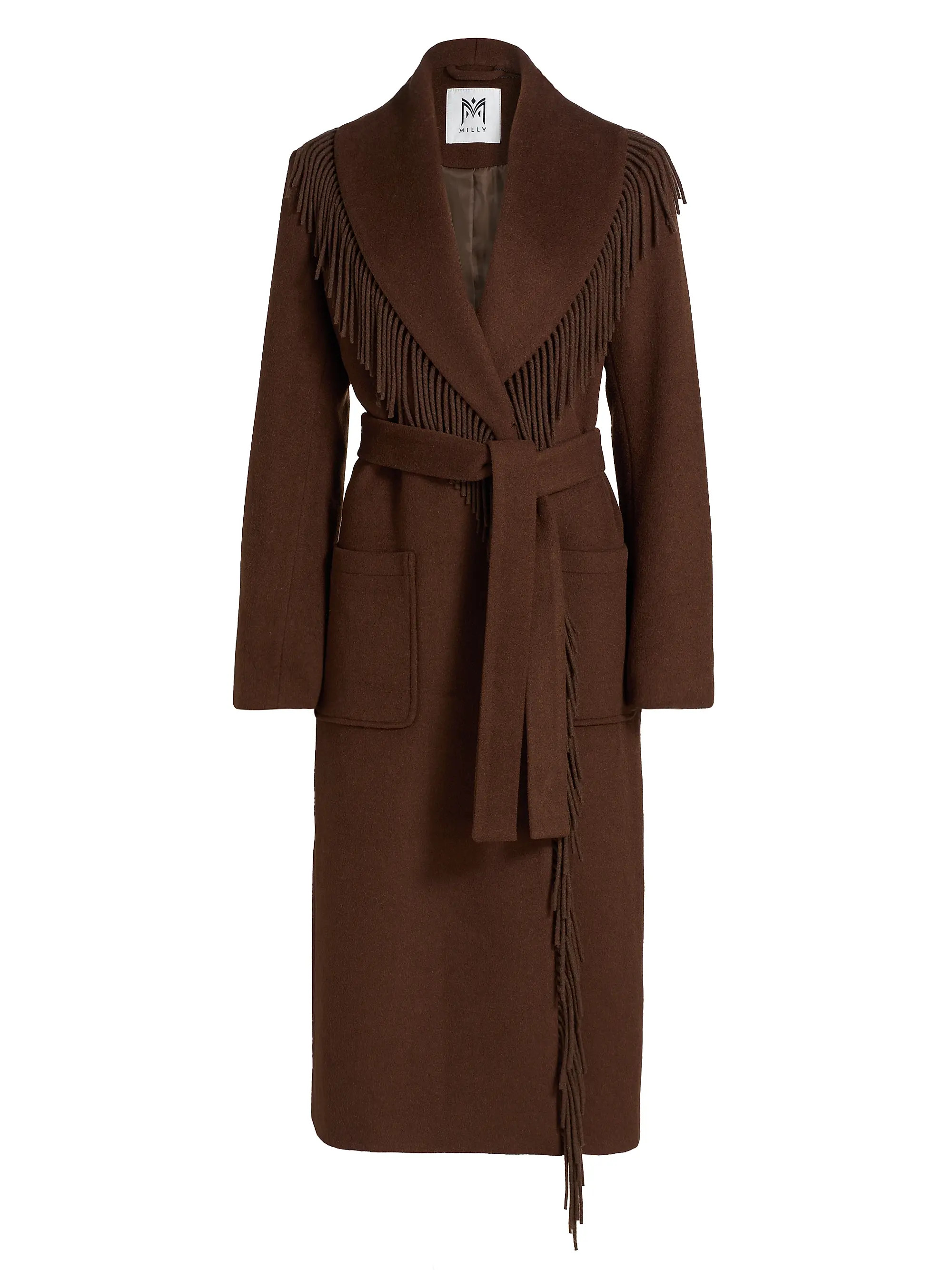 Wyatt Fringed Wool-Blend Overcoat | Saks Fifth Avenue