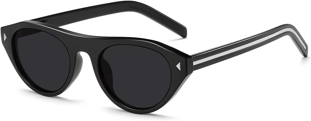 kimorn Retro Small Oval Sunglasses for Women Men, Y2K Vintage Narrow RoundCateye Shades, UV400 Pr... | Amazon (US)