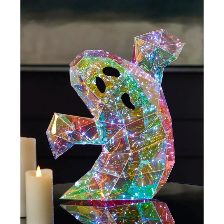 Seasonal LLC Halloween LED Lights - Prismatic Iridescent Spooky Ghost I 16" | Walmart (US)