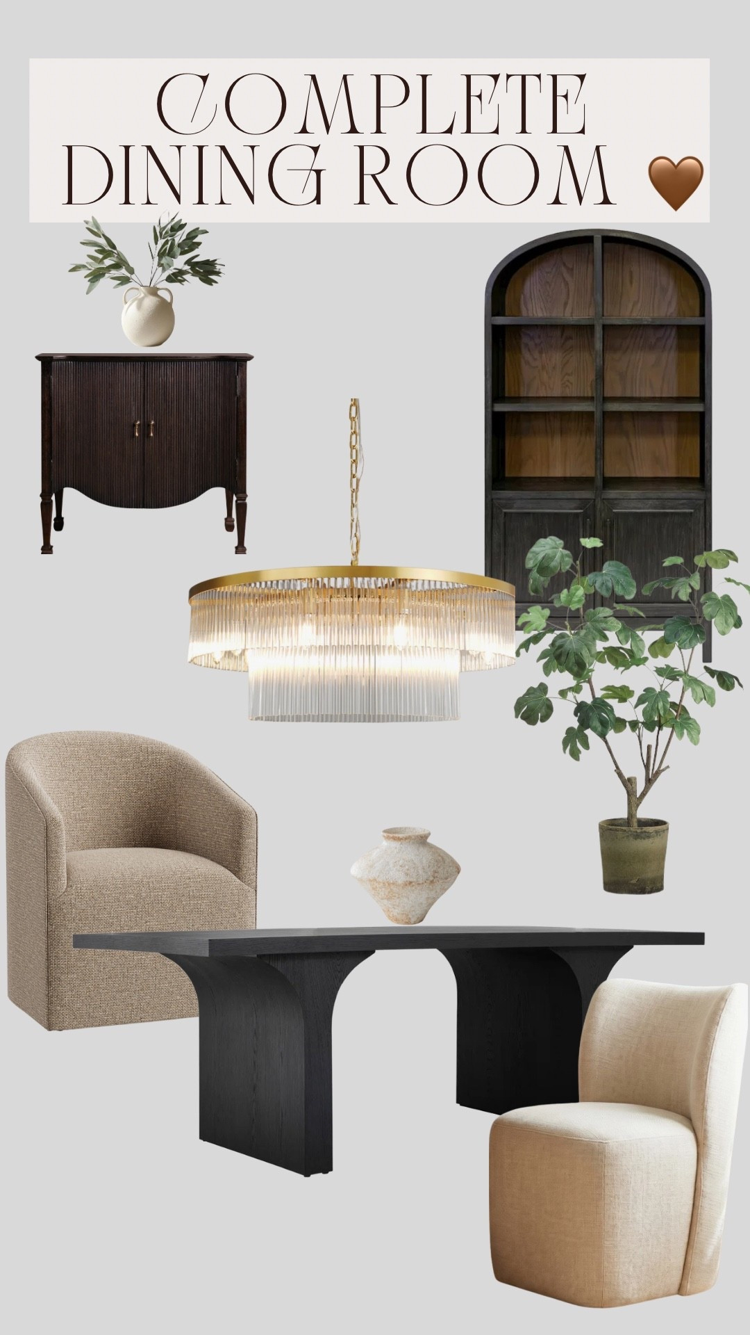 Complete dining room for a cozy, earthy and clean feel 🕊️

#diningroom
#home

#LTKHome