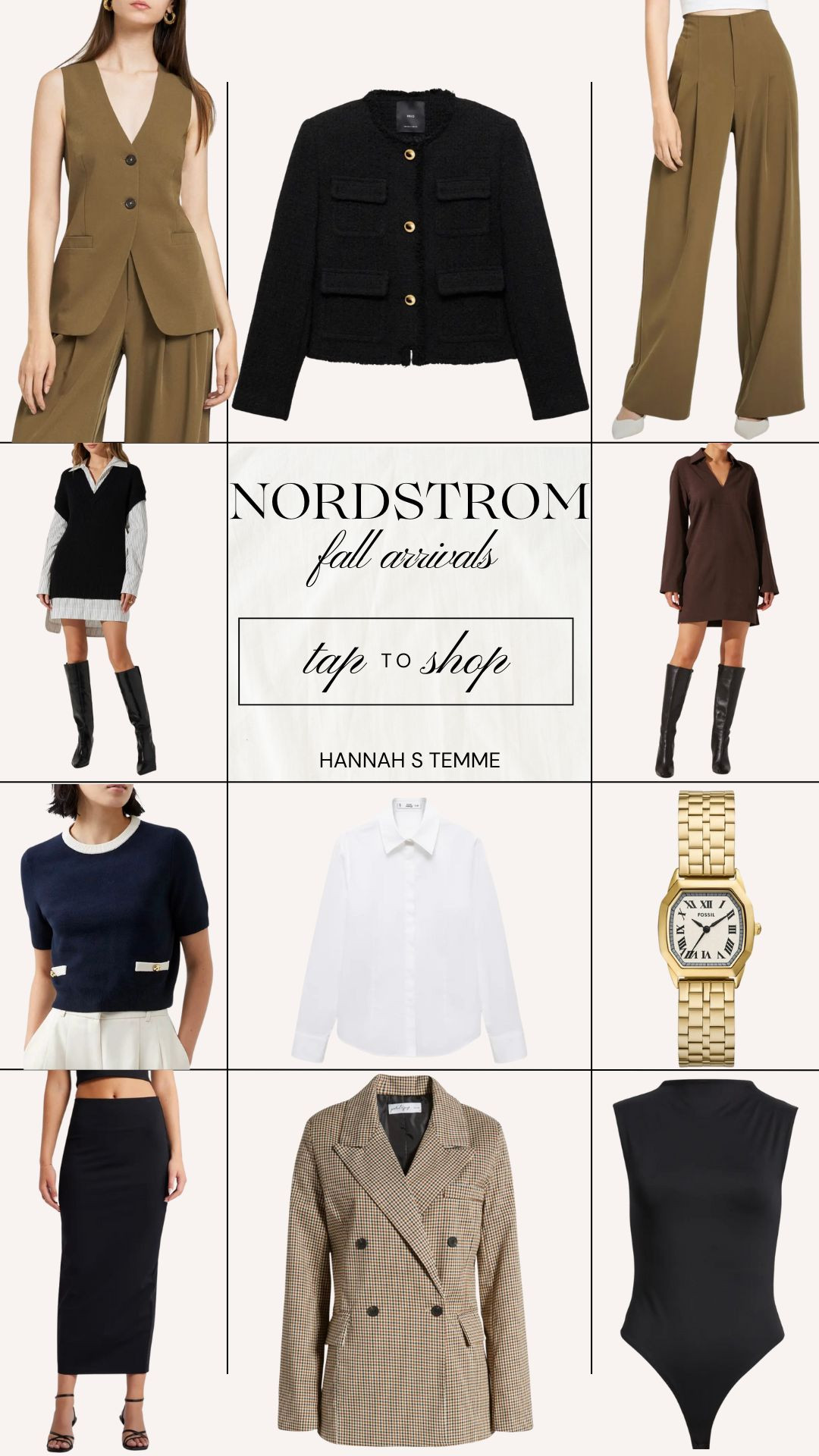 🍂✨ Fall in love with Nordstrom's latest arrivals! 

From cozy sweaters to chic blazers, we’ve got you covered for the season. 

Check out my top picks:

1️⃣ James Vest - A versatile layering piece perfect for chilly days. 
2️⃣ James Pants - Tailored and timeless, ideal for a polished look. 
3️⃣ Ishilly Layered Long Sleeve Sweater Shirtdress - Cozy and stylish, this dress is a fall essential. 
4️⃣ Collar Long Sleeve Shift Dress - Classic and effortless, a must-have for every wardrobe.
5️⃣ Pocket Tweed Jacket - Add a touch of sophistication with this chic jacket. 
6️⃣ Babysoft Short Sleeve Sweater - Perfect for layering or wearing on its own. 
7️⃣ Juliette Check Double Breasted Blazer - Elevate your outfit with this elegant blazer. 
8️⃣ Fitted Button-Up Shirt - The perfect staple for a smart look. 
9️⃣ Smooth Edit Maxi Skirt - Flowing and fabulous for a laid-back vibe. 
🔟 Funnel Neck Double Layer Bodysuit - Sleek and stylish for layering or wearing solo. 
🕰️ Fossil Harlow Bracelet Watch, 27mm - Complete your look with this elegant timepiece. 

#Nordstrom #FallArrivals #StyleInspo #FashionFinds #OOTD #FallFashion #NordstromStyle #WardrobeEssentials #FallTrends #ShopTheLook


#LTKStyleTip #LTKWorkwear #LTKSeasonal