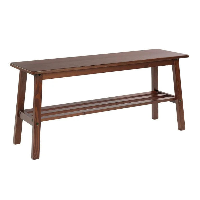 VINGLI Solid Wood Dining Bench 39" Wooden Bench for Entryway, Bedroom, Kitchen & Living Room, wit... | Walmart (US)