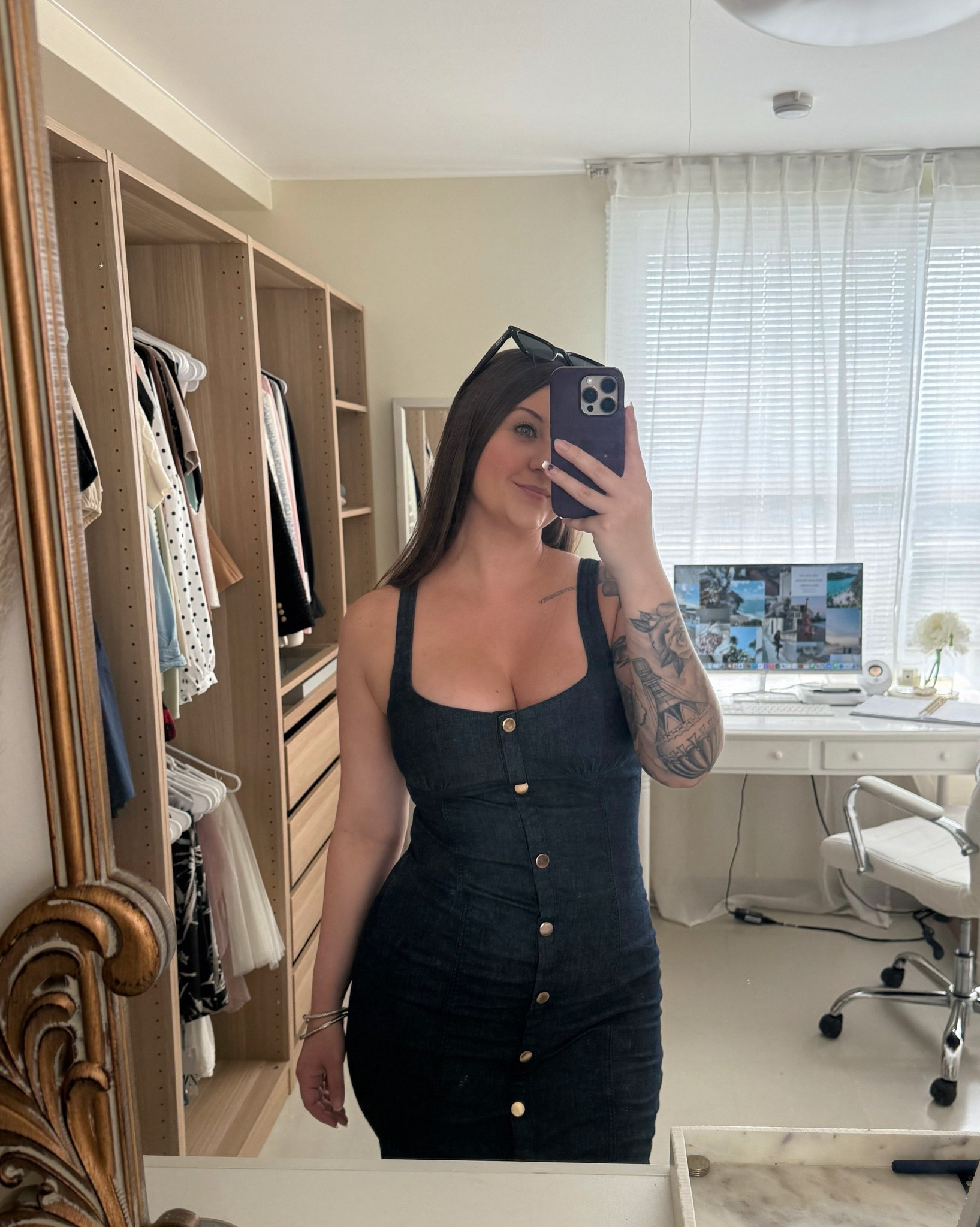 Zara denim dress 💙

Wearing a size L


#LTKStyleTip #LTKootd #LTKFindsUnder100