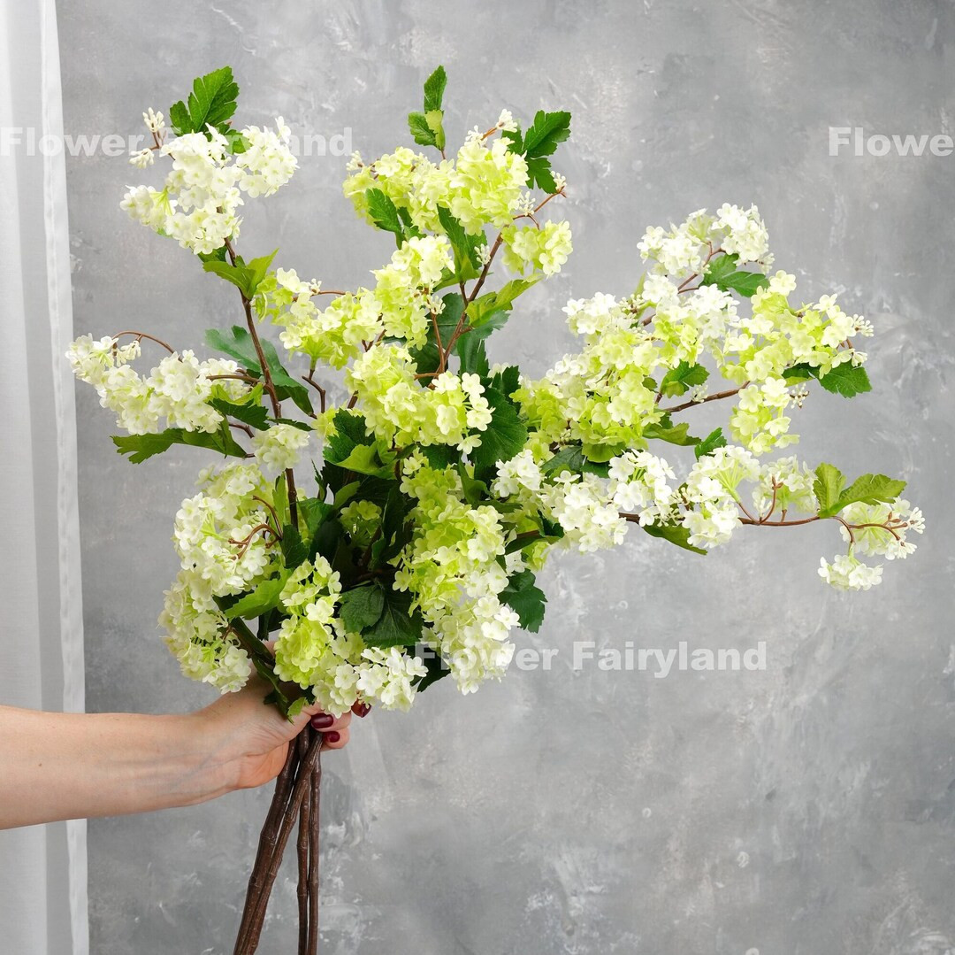 Faux Snowball Flower Bouquet Snowball Stem High Quality Artificial Flower DIY Wedding/home Decora... | Etsy (US)