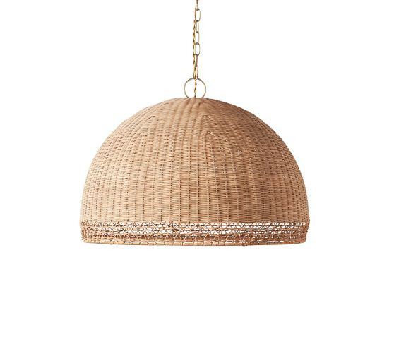 Augustus Round Rattan Pendant (23") | Pottery Barn (US)