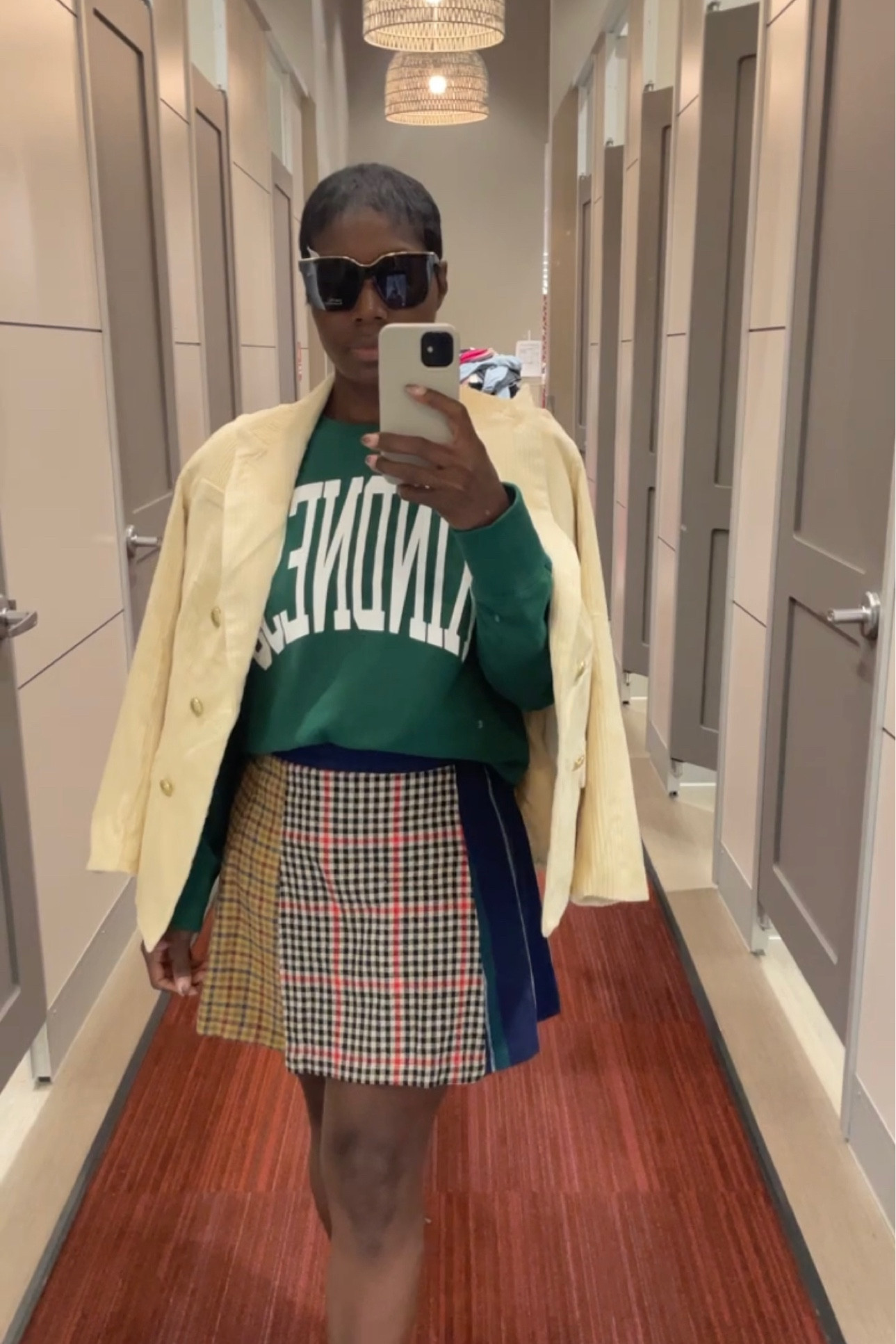 Target x Rowing Blazers Collaboration. All pieces in this collection mix and match very well. If anything is sold out be sure to click notify when available. I’m wearing a size small in the blazer, small in the sweatshirt, and 8 in the skirt. 