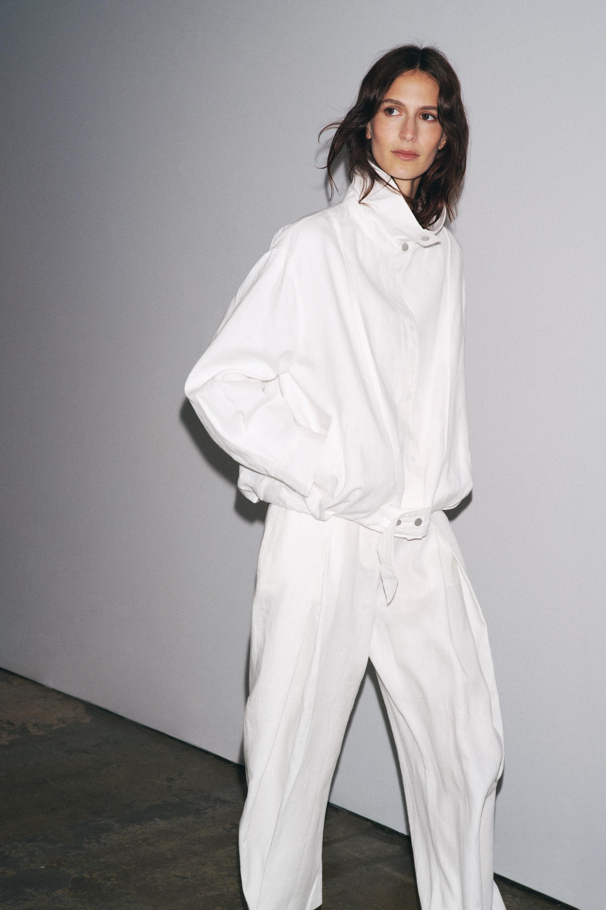 100% LINEN BOMBER JACKET ZW COLLECTION | Zara UK