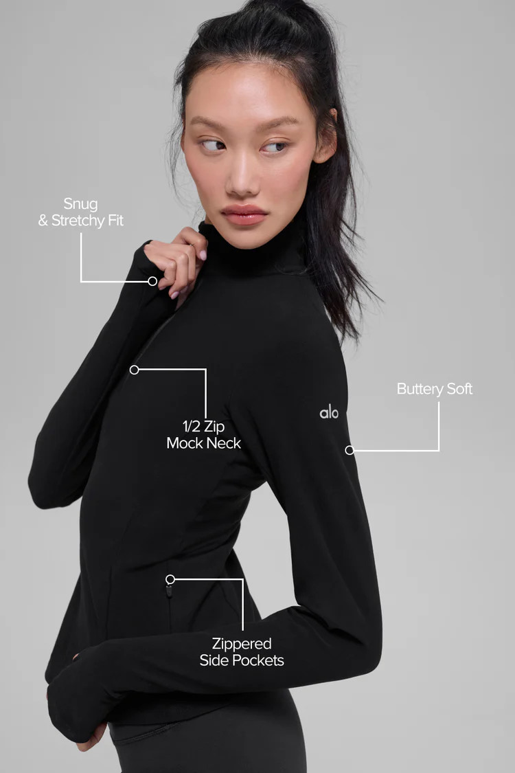 Alosoft 1/2 Zip Rapid Pullover | Alo Yoga (US)