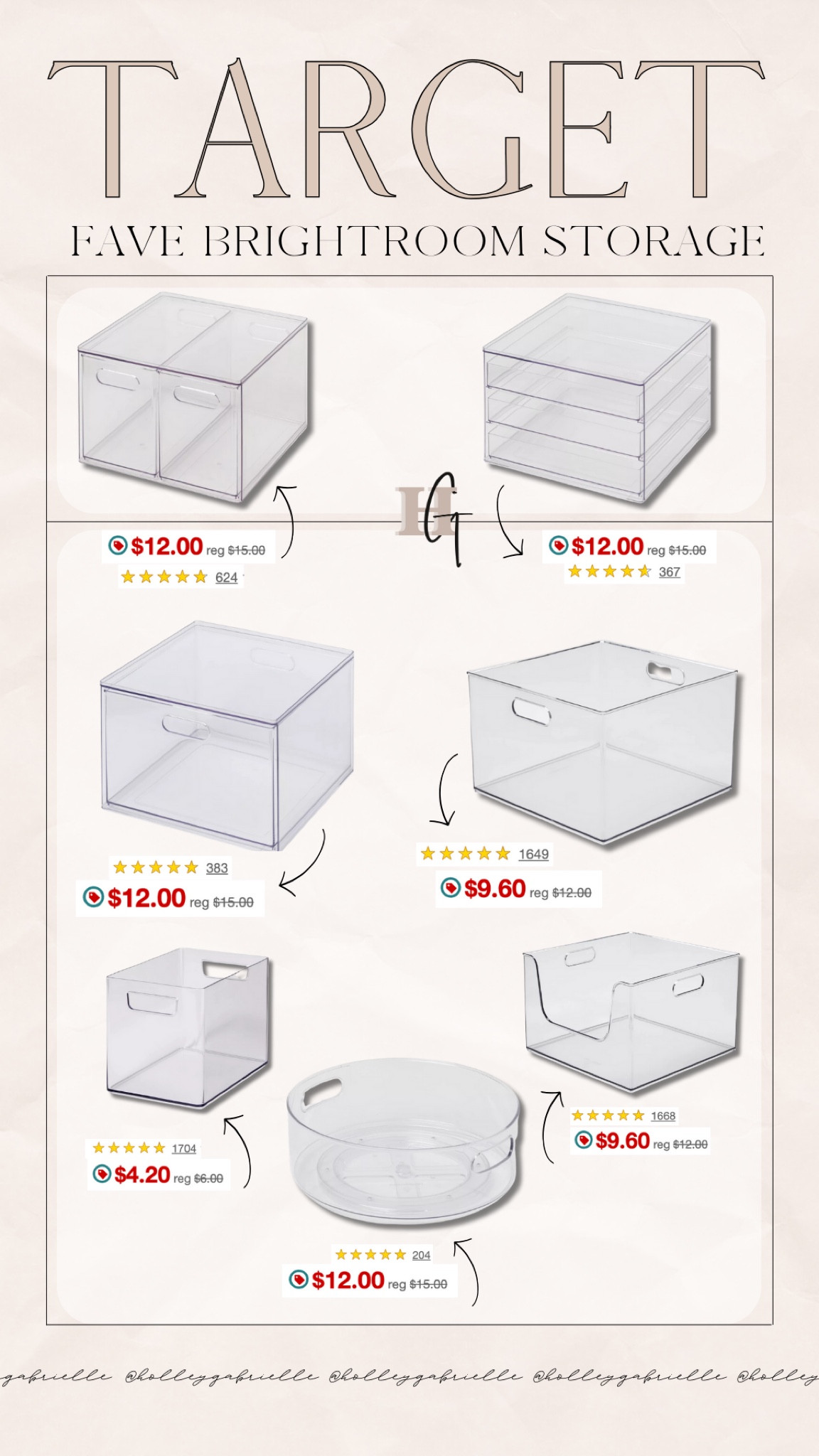 Some of my fave storage containers are on sale from Target this week for circle week! ✨🤍 love Brightroom. Under $20! 

Target finds / home sale / plastic containers / Holley Gabrielle 

#LTKHome #LTKFindsUnder50 #LTKSummerSales