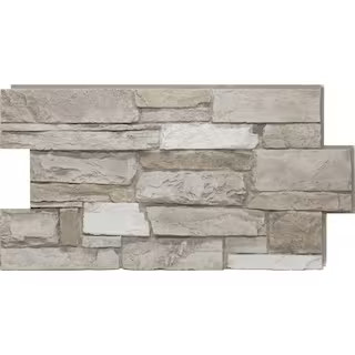 24 in. x 48 in. Ledgestone Almond Taupe Stone Veneer Panel | The Home Depot