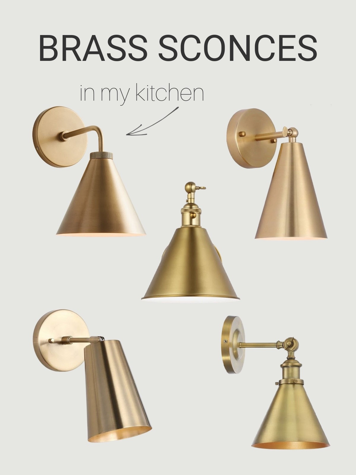 Looking for a brass sconce? Sharing the tapered sconce we installed above shelves in our kitchen, plus similar light fixtures at various price points. Some currently on sale! Perfect for a powder room, hallway, bedroom or other space in your home.

#LTKFindsUnder100 #LTKSaleAlert #LTKHome
