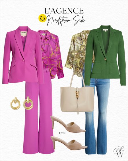 So many amazing L’AGENCE pieces on the anniversary sale this year! I love this bold pink suit for something bright and beautiful and this green outfit for something a little more neutral! Plus all of these pieces are very versatile! 

#LTKxNSale #LTKFind #LTKSeasonal