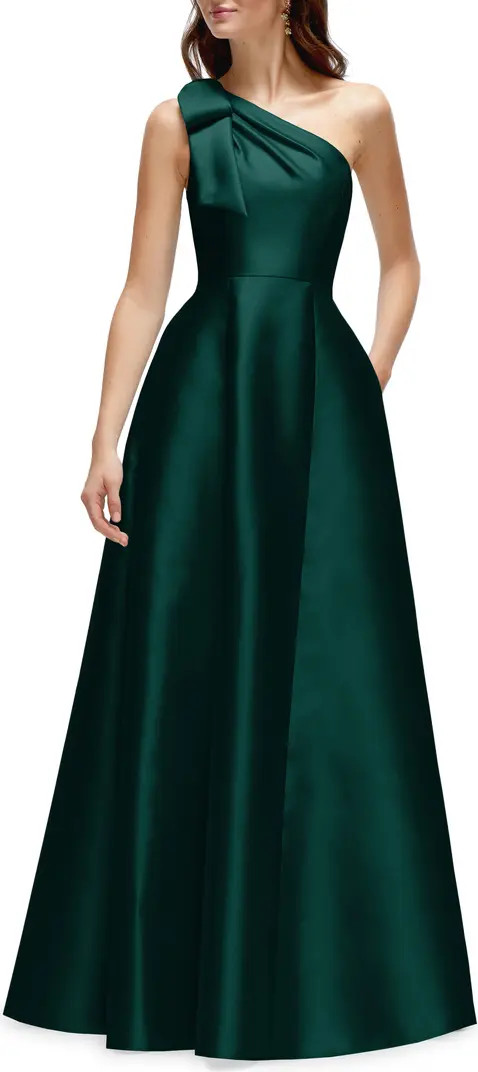 One-Shoulder A-Line Gown | Nordstrom