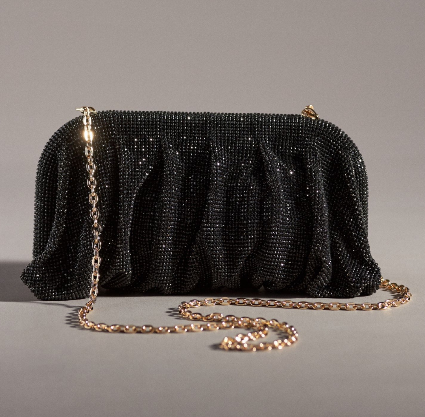 Black bag, black purse, holiday purse, holiday party, crossbody bag, rhinestone purse, sparkly purse, clutch bag, black clutch bag, chain bag, chain strap purse