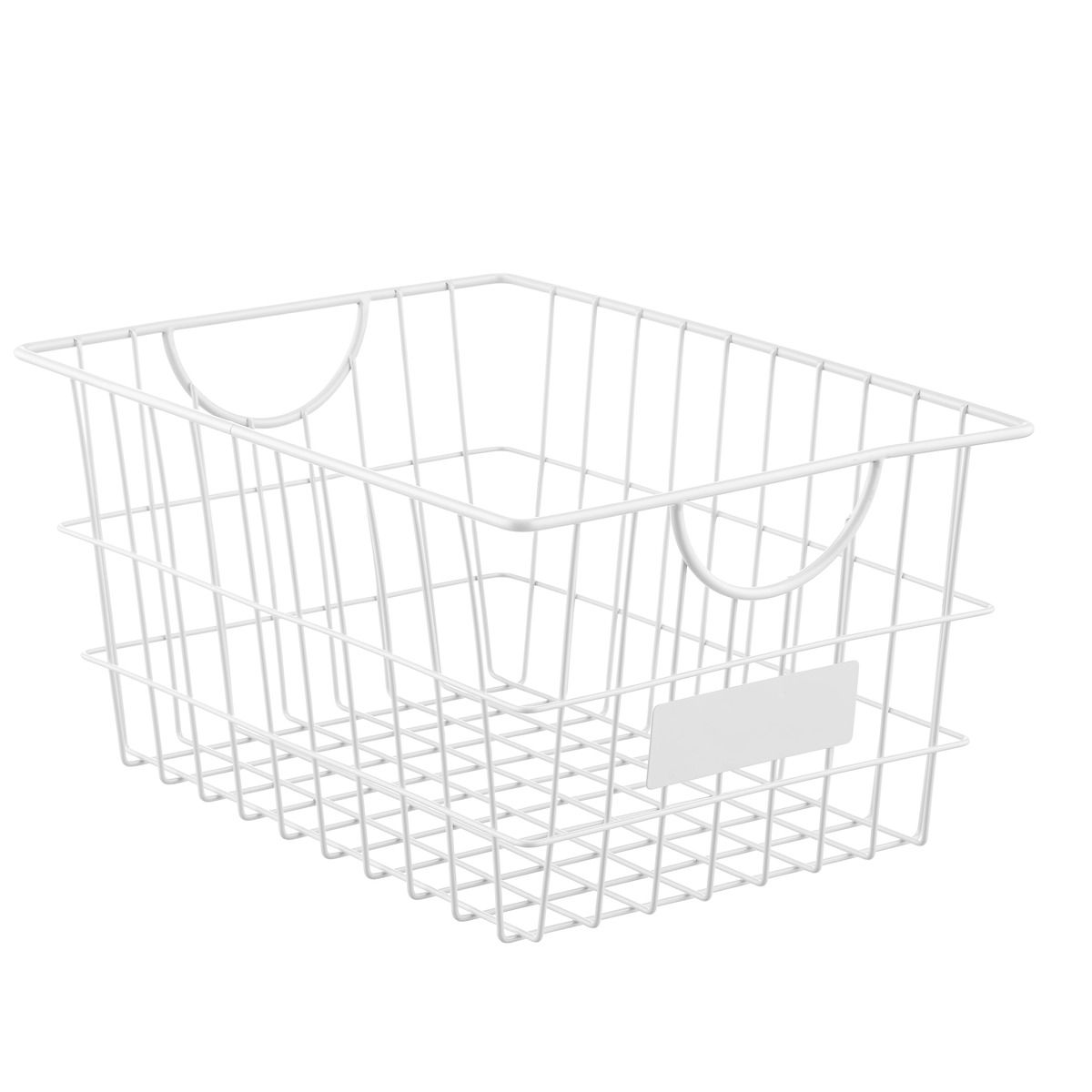 Wire Storage Basket w/ Label | The Container Store