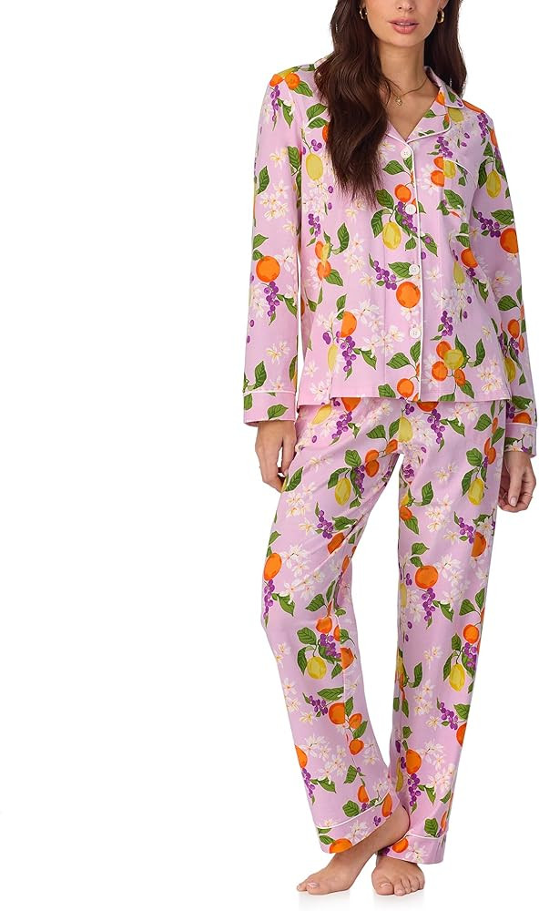 Bed Head PJs womens Long Sleeve Cotton Knit Classic Pajama Set | Amazon (US)
