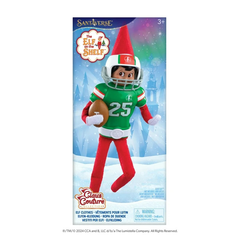 The Elf on the Shelf Claus Couture Touchdown Tidings Football Set | Walmart (US)