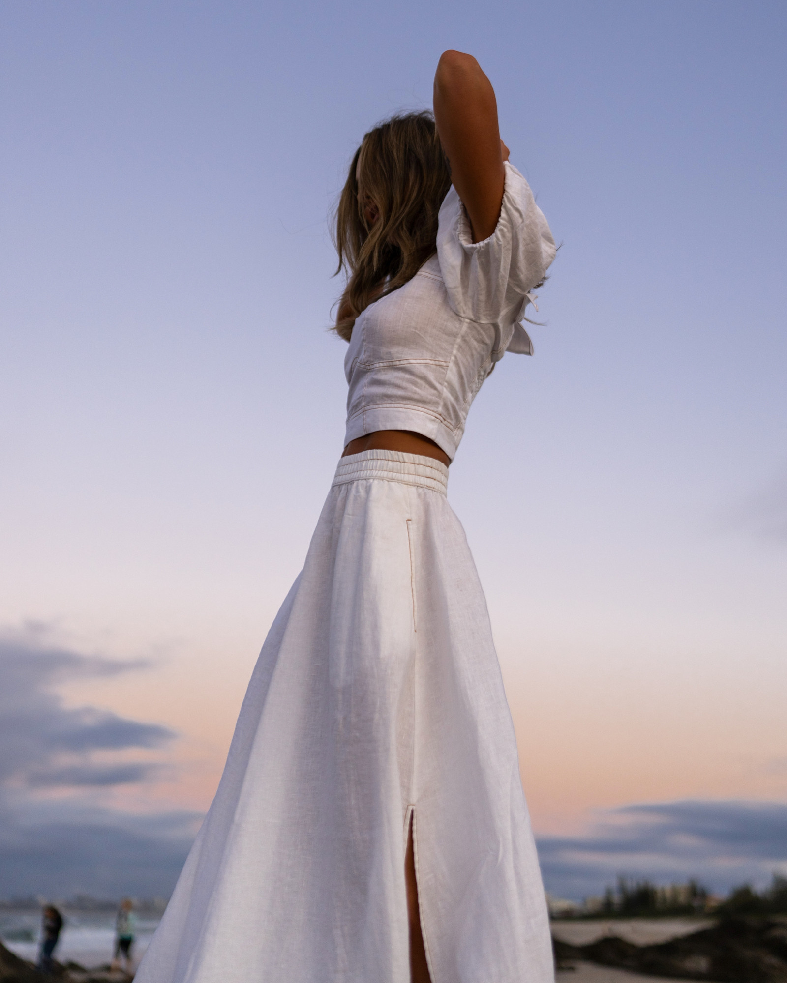 Amber Linen Split Detail Skirt | JAG (Australia & New Zealand)