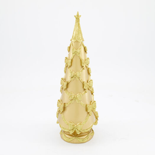 Gold Bow Decorated Christmas Tree | TK Maxx