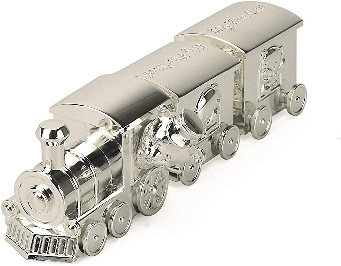 K COOL Shiny Silver Baby Tooth Box Metal Kids Keepsake Origanizer Train Tooth Holder Children Too... | Amazon (US)
