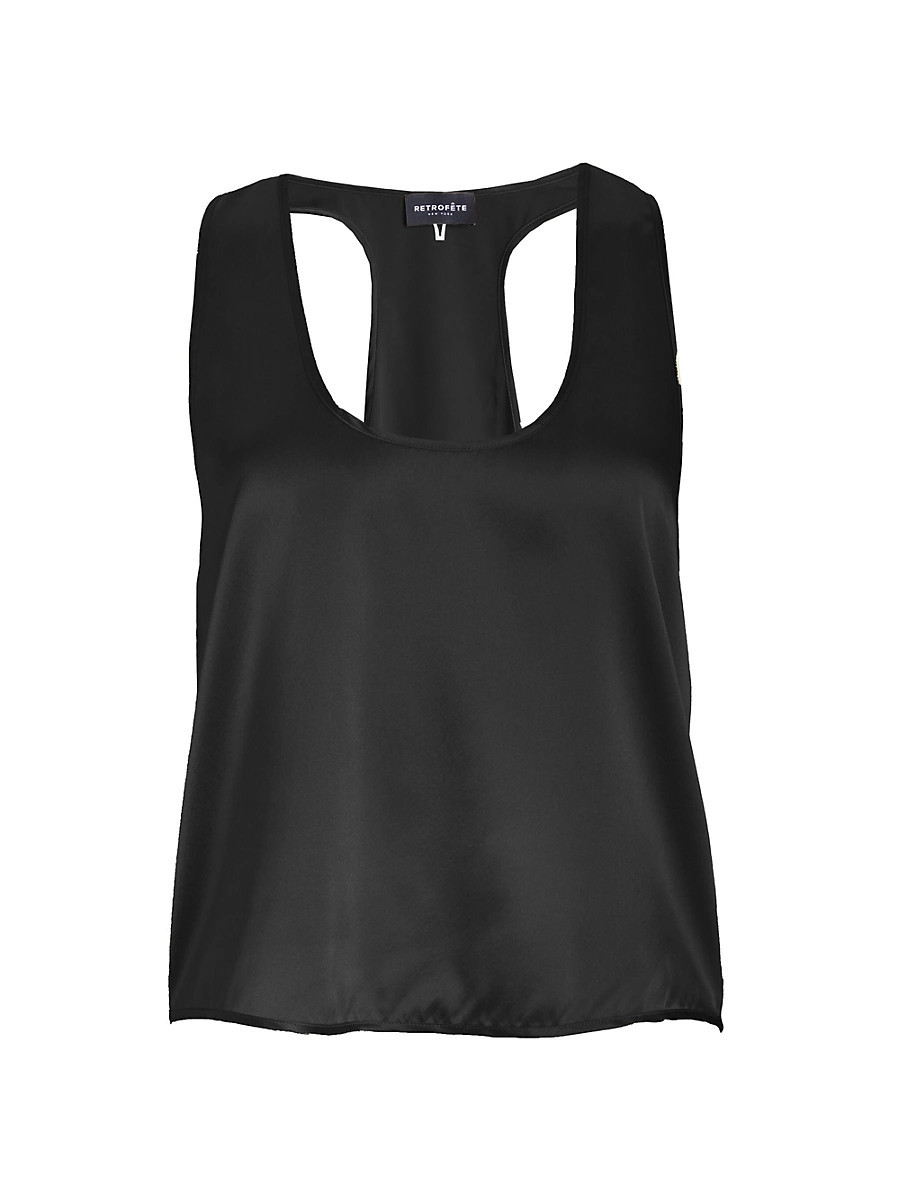 Women's Dori Silk Top - Black - Size XS | Saks Fifth Avenue