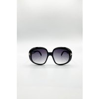 SVNX Bold Round Oversized Sunglasses In Black | Debenhams UK
