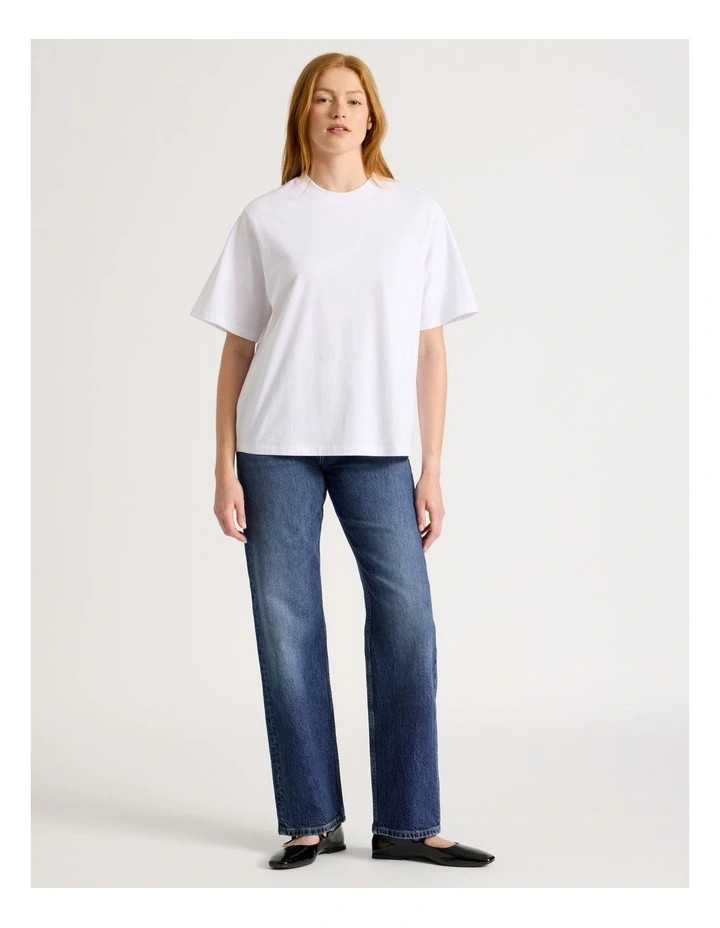 GRABLoose Fit Crew Neck Tee in White | Myer