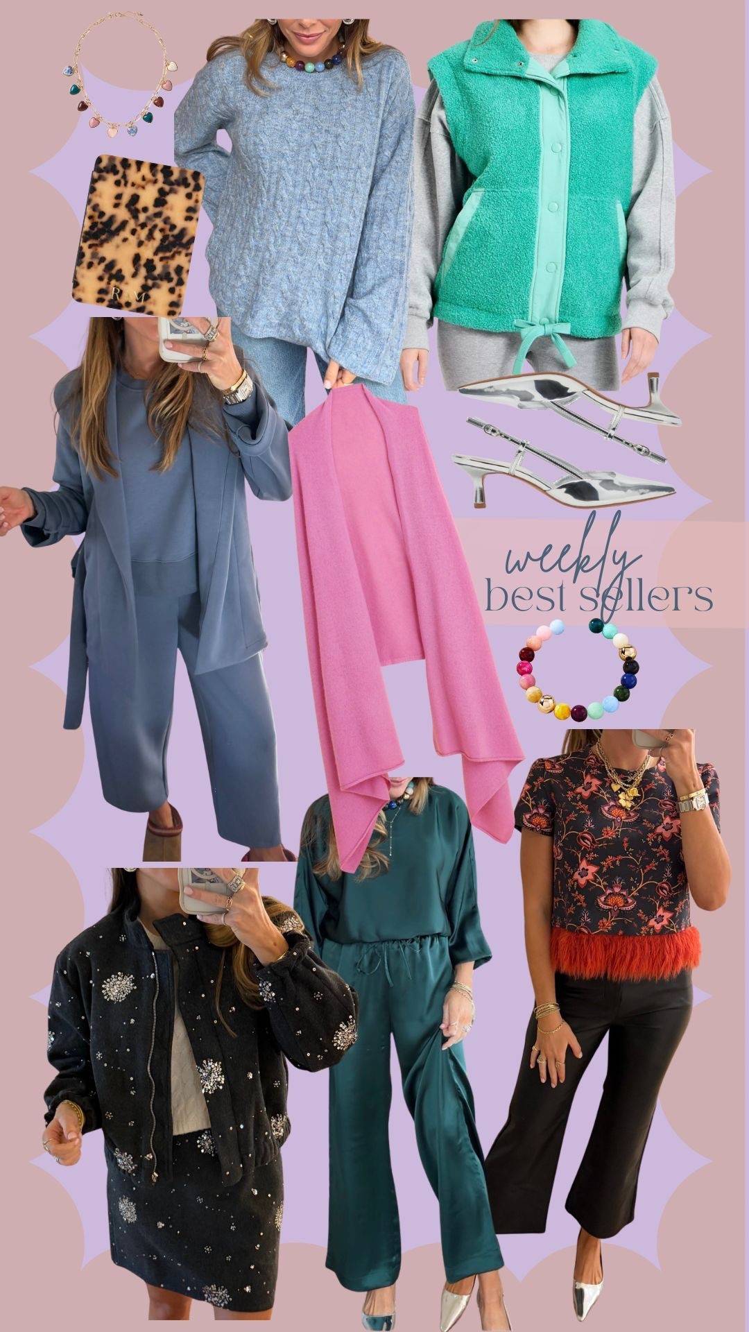 Weekly best sellers!! Matching sets, holiday outfits, cashmere wrap, gifts for her, Athleisure, leather pants 

#LTKHoliday #LTKFindsUnder100 #LTKGiftGuide