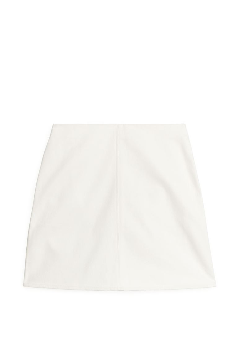 Cotton Twill Mini Skirt - White - Ladies | H&M GB | H&M (UK, MY, IN, SG, PH, TW, HK)