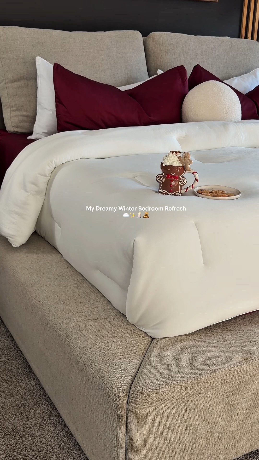 My dreamy winter bedroom refresh ✨
Mixing neutrals with burgundy for a cozy but elevated feel.

Everything is linked on LTK 

#WinterBedroom #BedroomInspo #TargetFinds #AmazonHome #LTKFinds