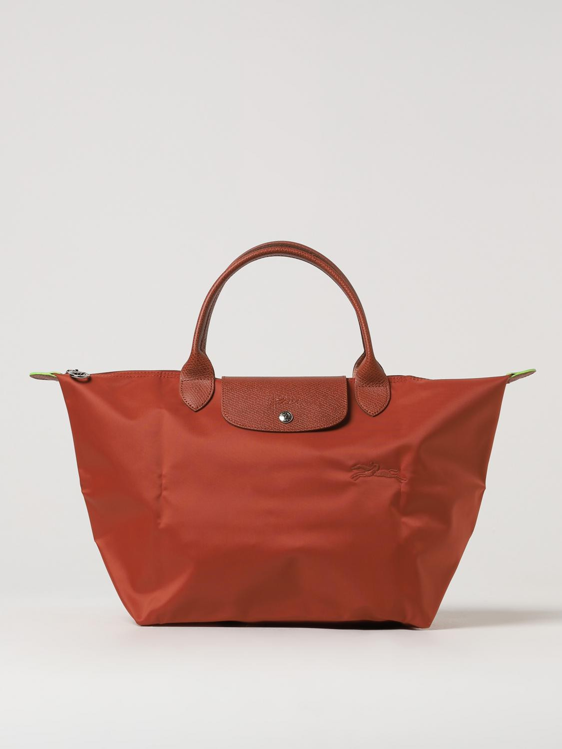 Longchamp Le Pliage bag in recycled nylon and leather | Giglio.com - Global Italian fashion boutique