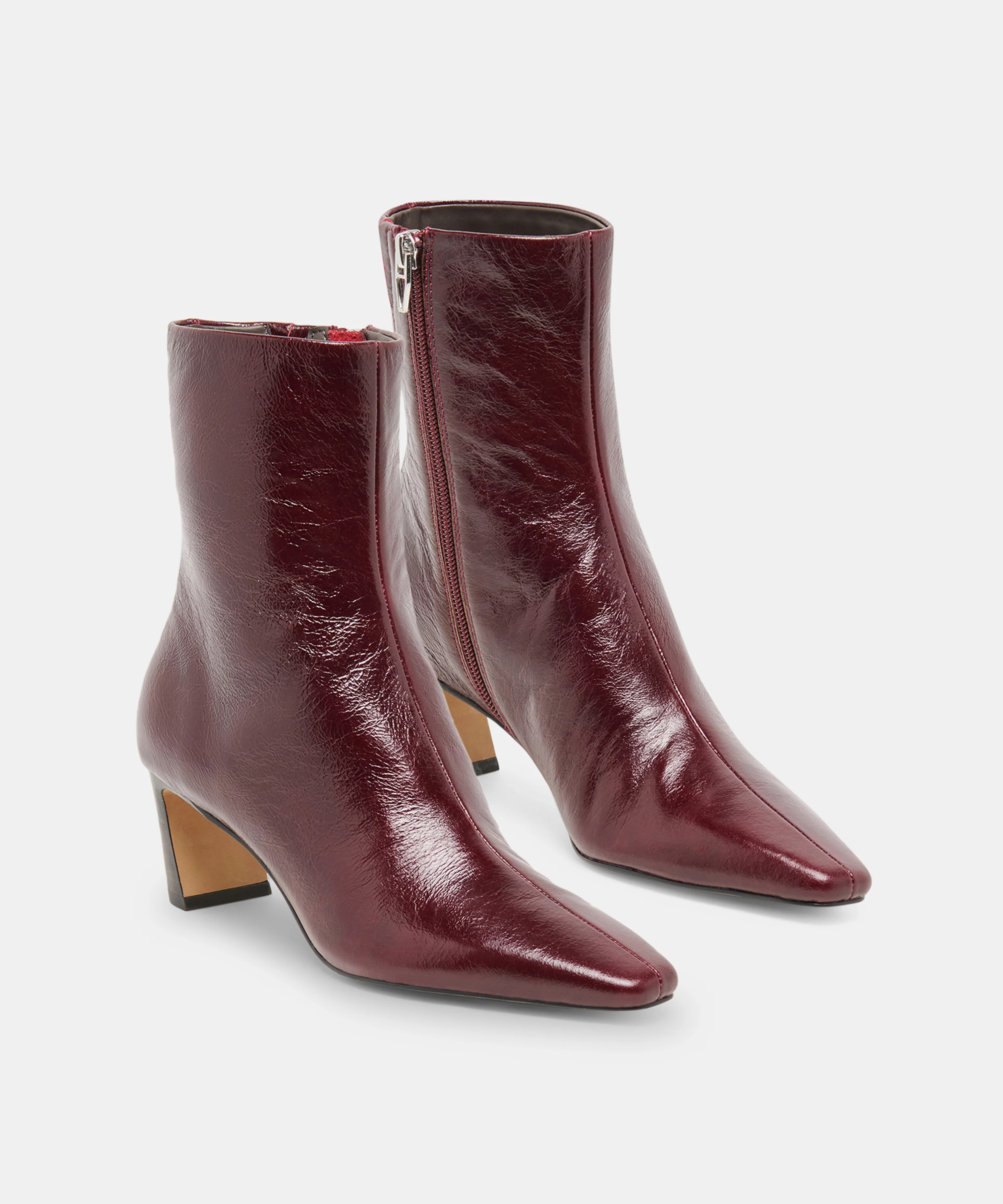 NESLY Oxblood Leather Ankle Booties | Dolce Vita | DolceVita.com