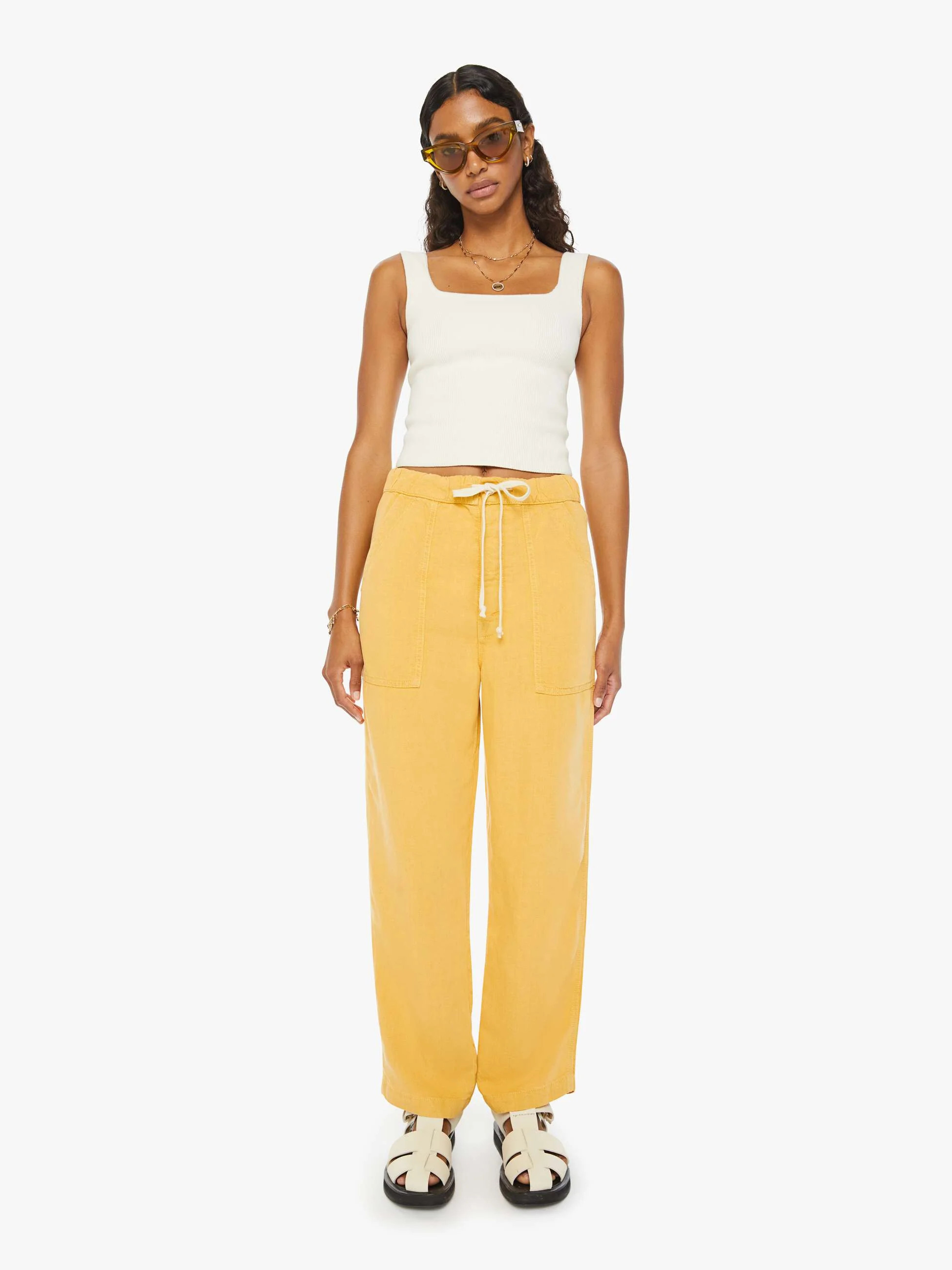 The Drawn Patch Pocket Private Ankle | Mother Denim