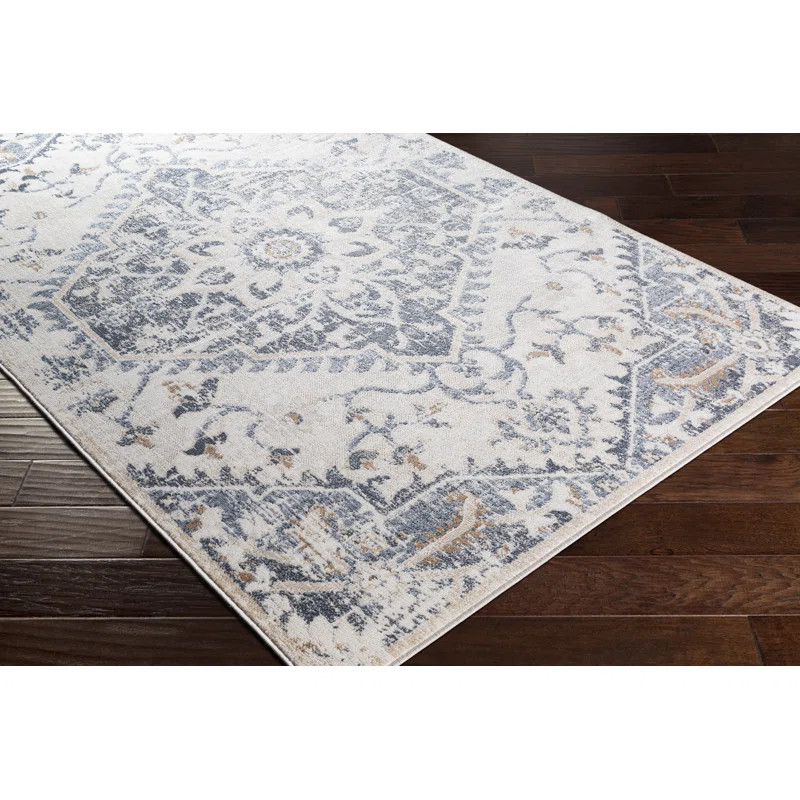 Acadian Oriental Navy/Cream Area Rug | Wayfair North America