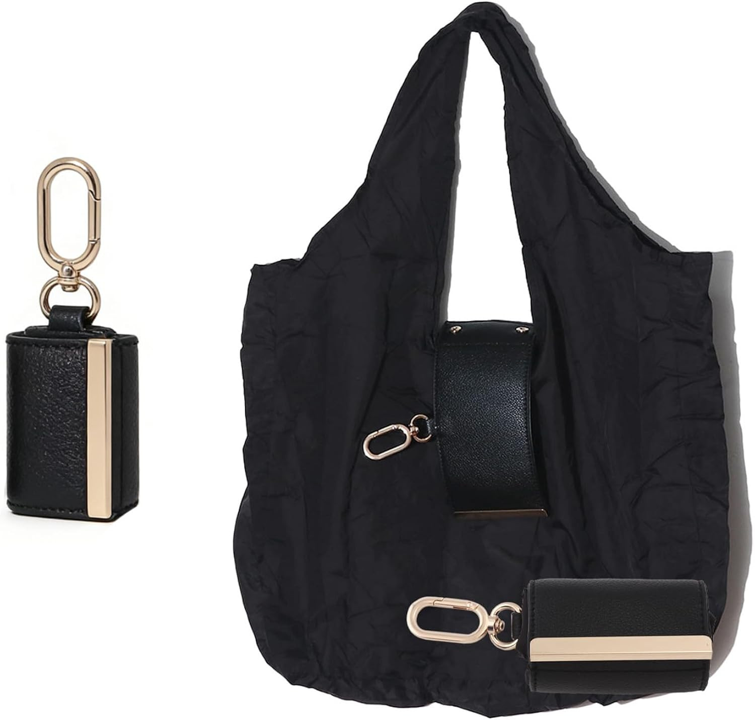 Foldable Tote Bag Keychain - Large Capacity Portable Shopping Bag Keyring - Reusable Groceries Ba... | Amazon (US)