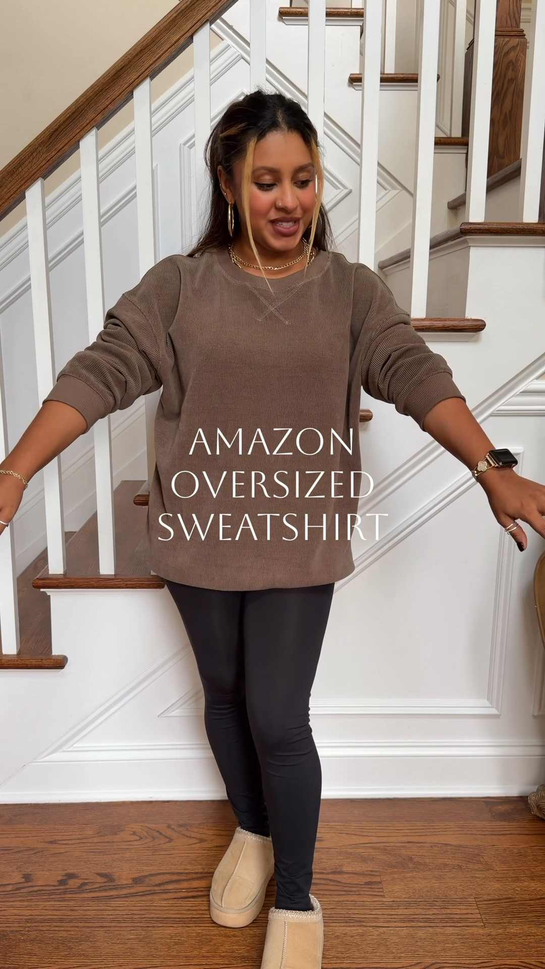 Obsessed with this Amazon sweatshirt! Perfect way to elevate your lazy, cozy, everyday outfit!

Size: Small
Color: Brown
4’11, 135 lbs

#LTKStyleTip #LTKFindsUnder50 #LTKSeasonal