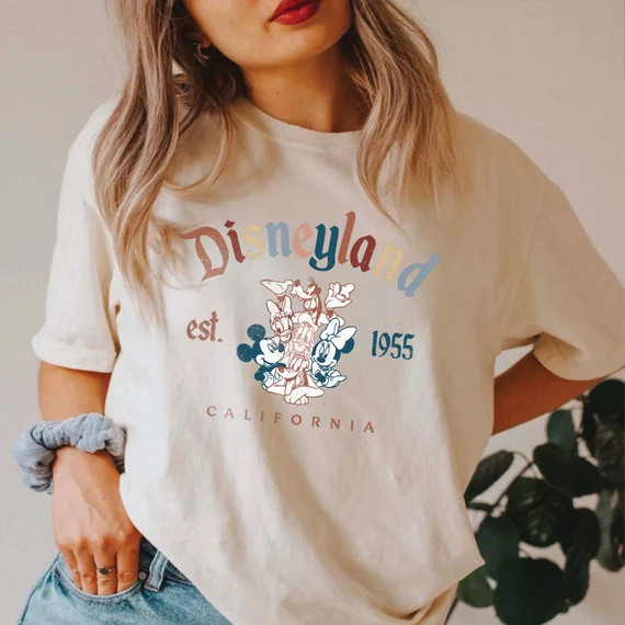 Mickey and Friends Disneyland Est 1955 Retro T-shirt  Minnie - Etsy | Etsy (US)