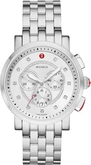 MICHELE Women's Sport Sail Diamond Bracelet Watch, 42mm - 0.13 ctw | Nordstromrack | Nordstrom Rack