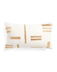 14x24 Embroidered Metallic Dash Pillow | Marshalls