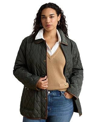 Plus Size Diamond-Quilted Lined Coat | Macy's
