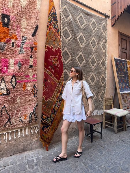 Holiday exploring outfit, Marrakesh outfit, linen shirt, Arket, free people, Vehla sunglasses, Teva sandals, urban outfitters, straw bag, beach bag 

#LTKsummer #LTKstyletip #LTKeurope