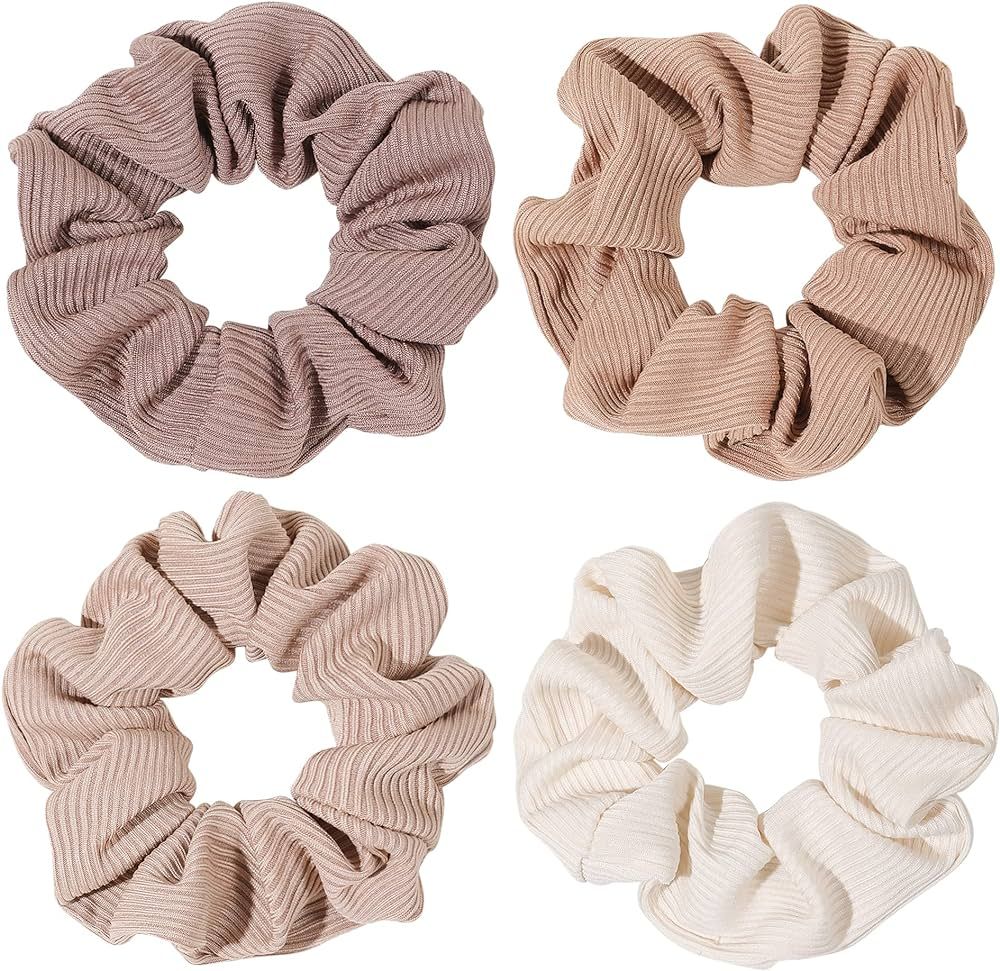 Ivyu Hair Scrunchies for Women's, for Girls Big Cotton Scrunchies Both for Thick Hair or Thin Hai... | Amazon (US)