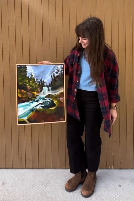 Twinning with my Sahalie Falls painting 👯‍♀️
