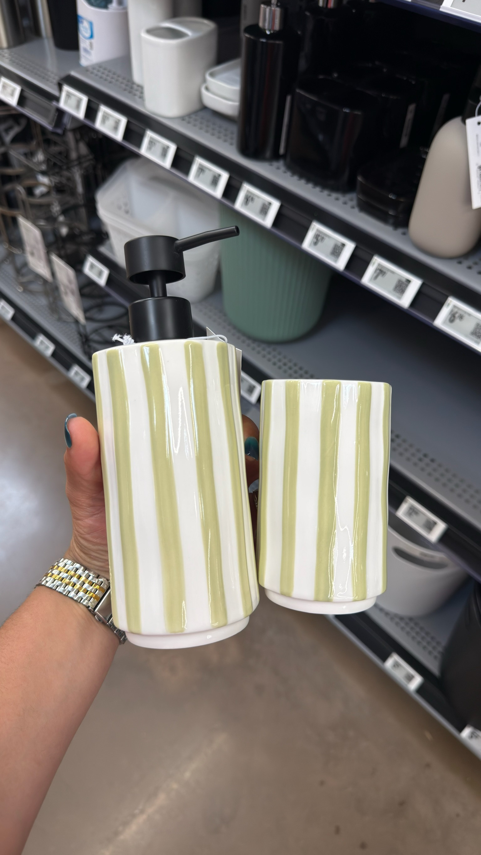 Found the cutest bathroom decor at Walmart the other day. I love this sage green! 

 #LTKdayinmylife #LTKmomlife #LTKHome