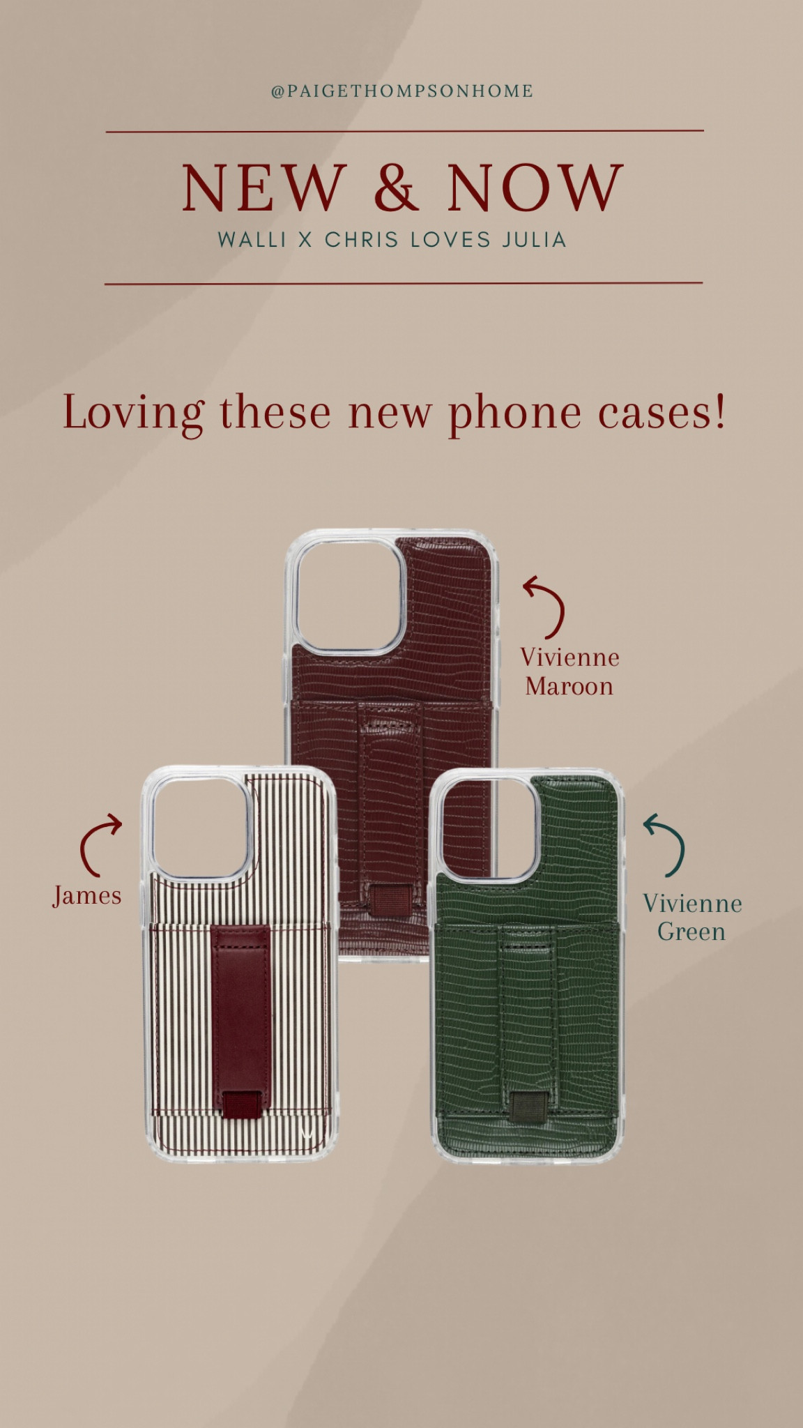 New & Now// Walli x Chris loves Julia phone cases

I am loving these moody phone cases. Grab one as a gift or just to sport during the holiday season. 

#LTKSeasonal #LTKfindsunder50