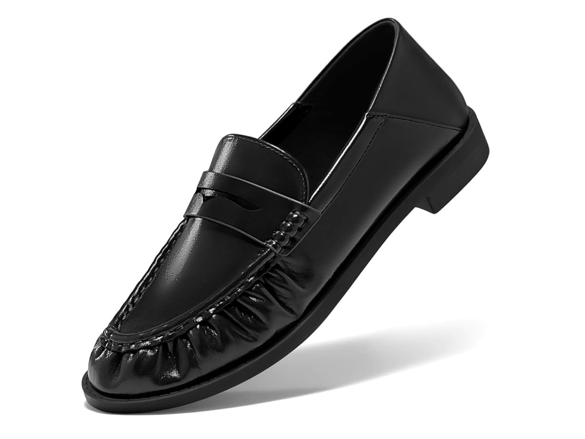 Coutgo Penny Loafers for Women Comfortable Slip on Shoes Collapsible Heel Closed Toe Dressy Casua... | Amazon (US)