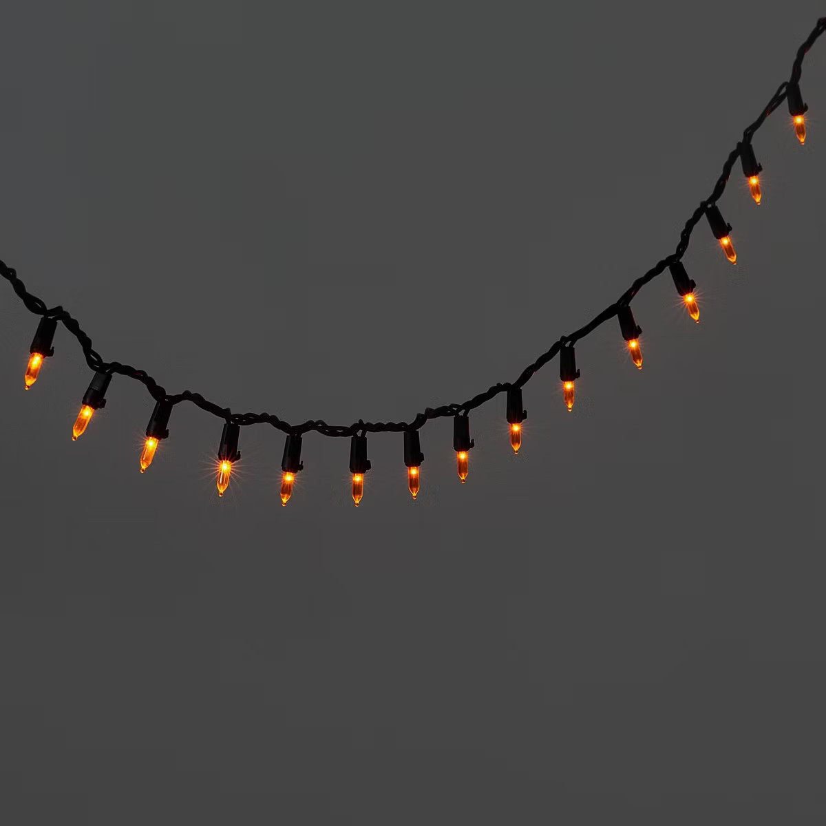 100ct LED Smooth Halloween Mini String Lights Orange - Hyde and EEK! Boutique™ | Target