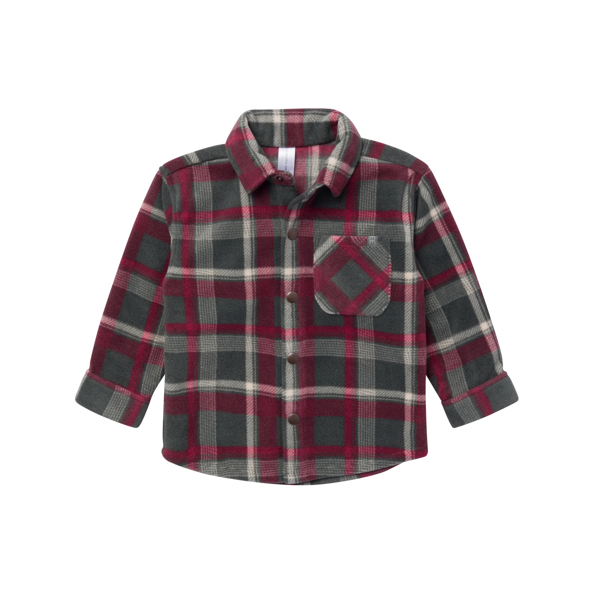 Modern Moments by Gerber Toddler Boy Microfleece Shacket, Sizes 12M-5T - Walmart.com | Walmart (US)