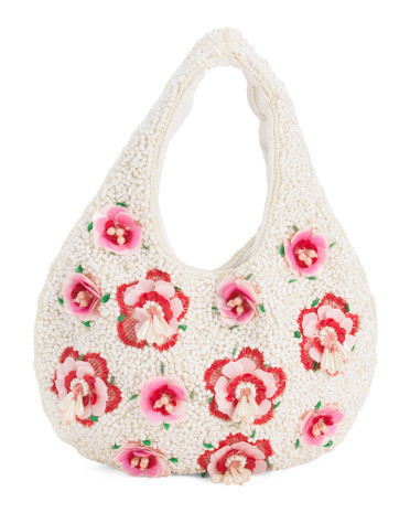 Beaded Faux Pearls Handbag for Women | Leather | Marshalls