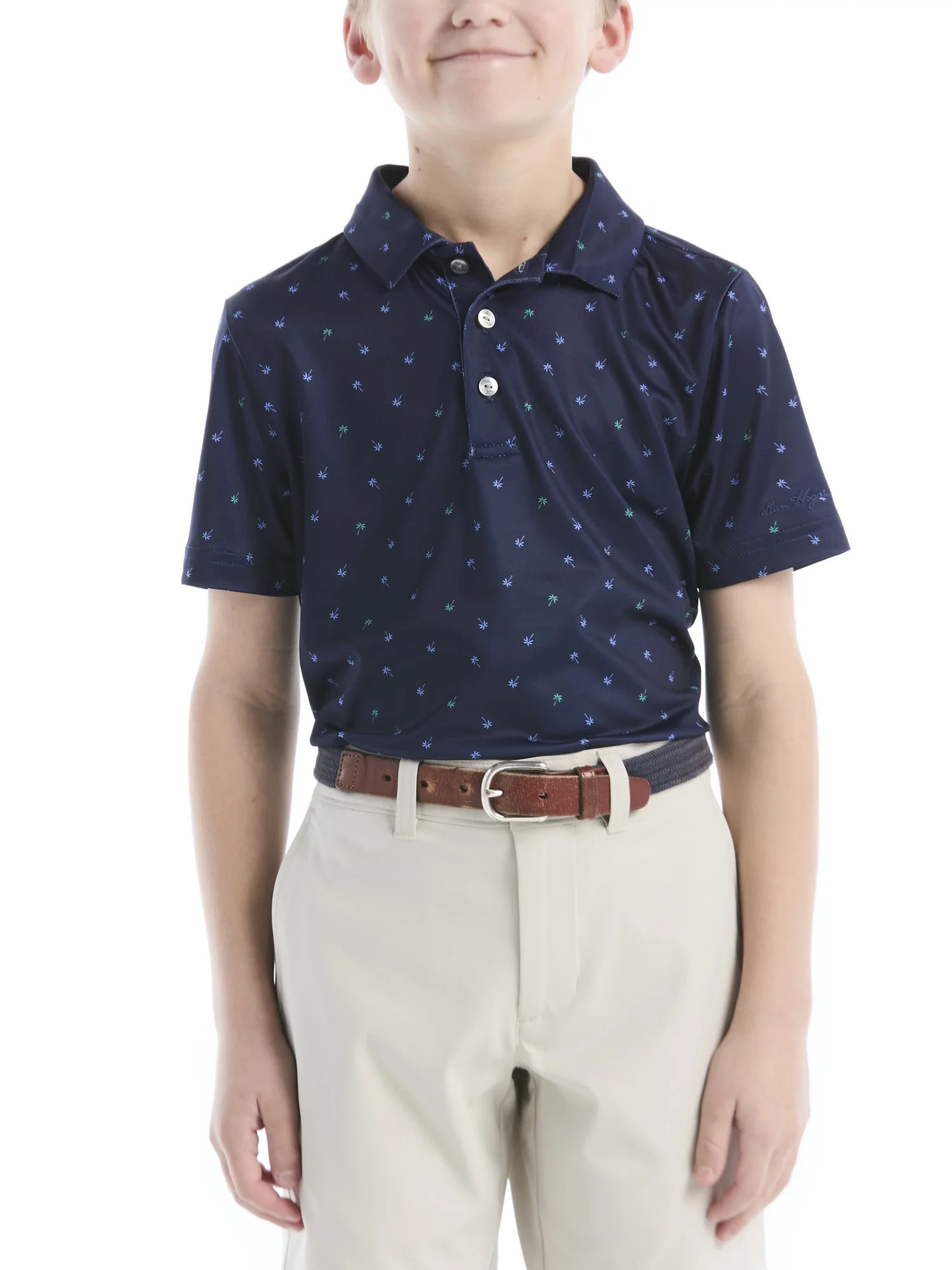 Ben Hogan Performance Little Boys and Big Boys Palm Tree Printed Short Sleeve Golf Polo Shirt, Si... | Walmart (US)